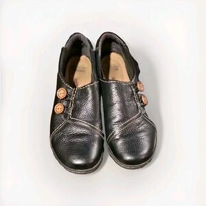 Clarks Comfort Cushion Loafers Academia Dark Brown‎ Women 9.5  22N
